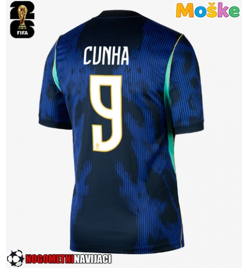 Moške Nogometnih dresov Brazilija Matheus Cunha #9 Gostujoči SP 2026 Kratki rokavi Moške Nogometnih dresov Brazilija Matheus Cunha #9 Gostujoči SP 2026 Kratki rokavi